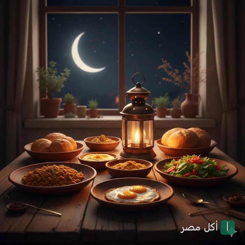 سفرة طعام رمضانية بلمسة تقليدية في مطعم الخال بجزيرة إمبابة.