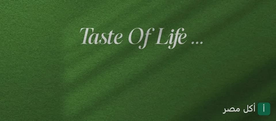 غلاف كافيه سبيريت في كرموز بالإسكندرية بخلفية خضراء مكتوب عليها Taste Of Life