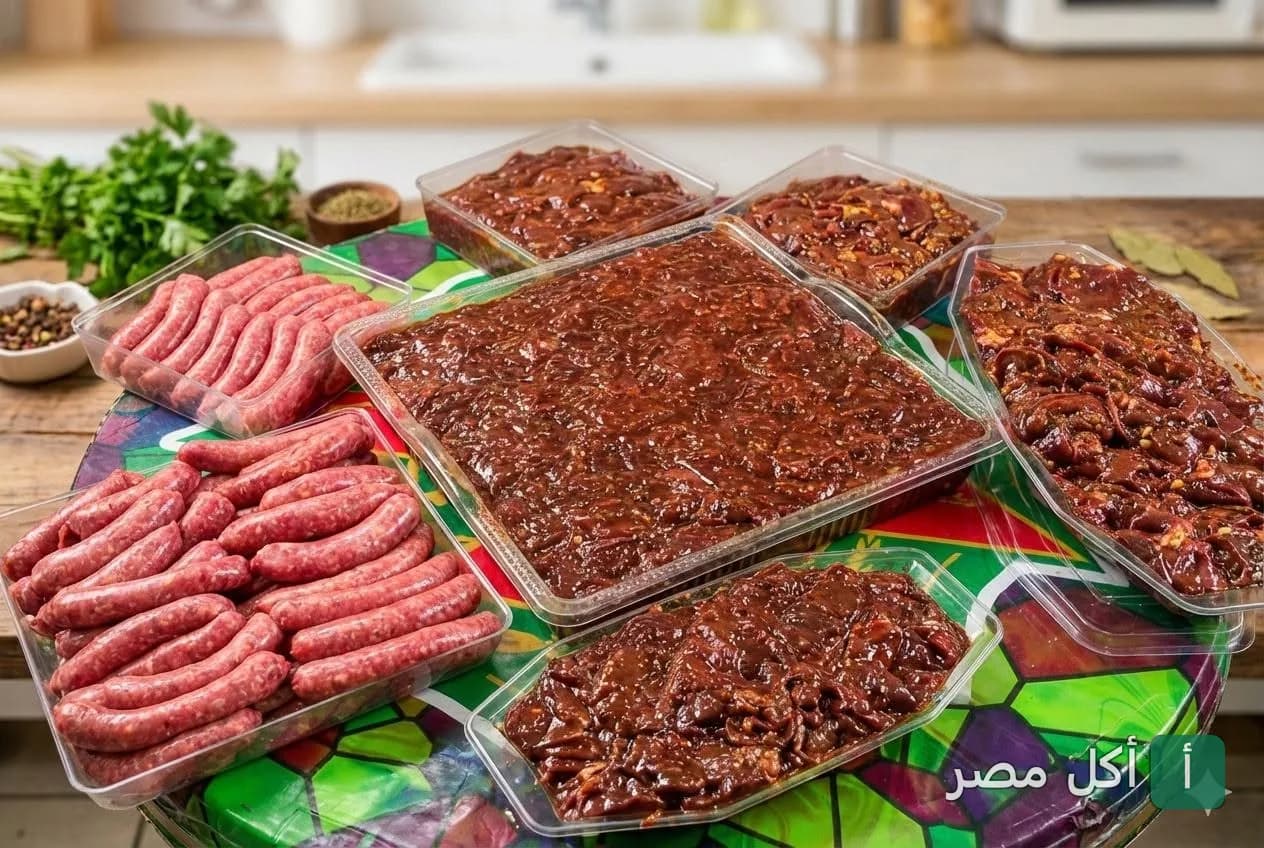 أطباق كبدة وسجق ني في مطعم أبو عطوان بمينا البصل